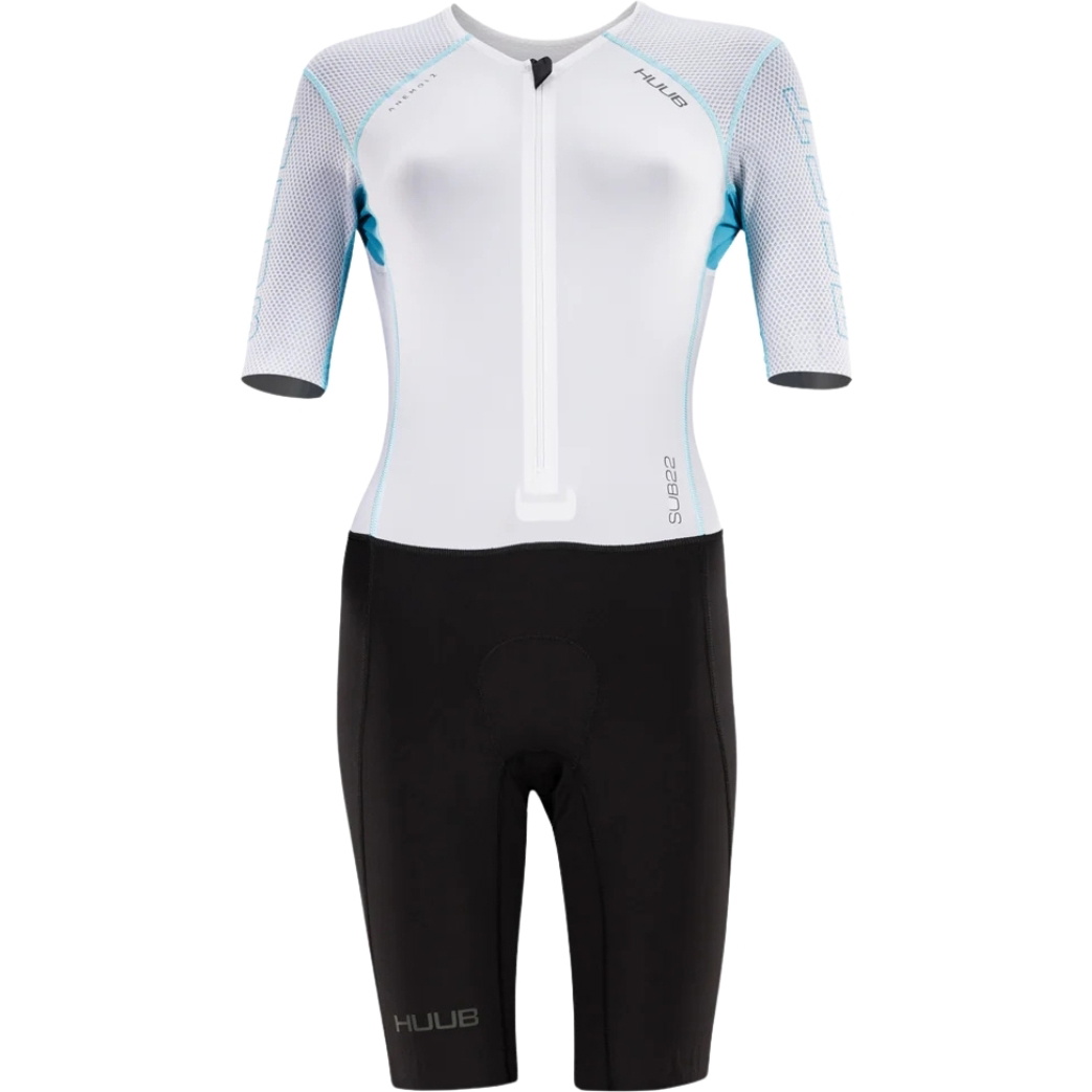 2026 Huub Womens Anemoi 2 SUB22 Trisuit ANEWSUB22FLBW - Black /White / Aqua